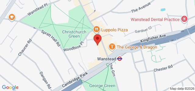 Map showing BBQ Express - Wanstead in London